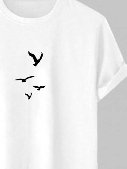 Birds Printed T-Shirt And Cargo Pants - Grafton Collection