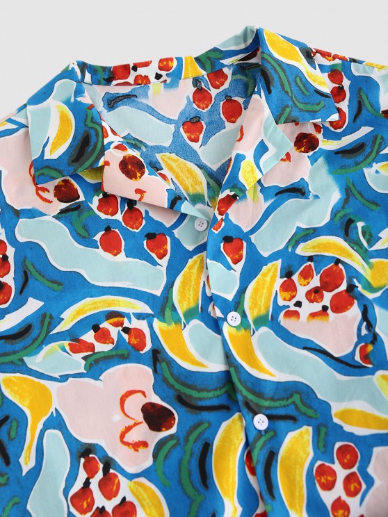 Fruit Painting Shirt And Drawstring Shorts - Grafton Collection