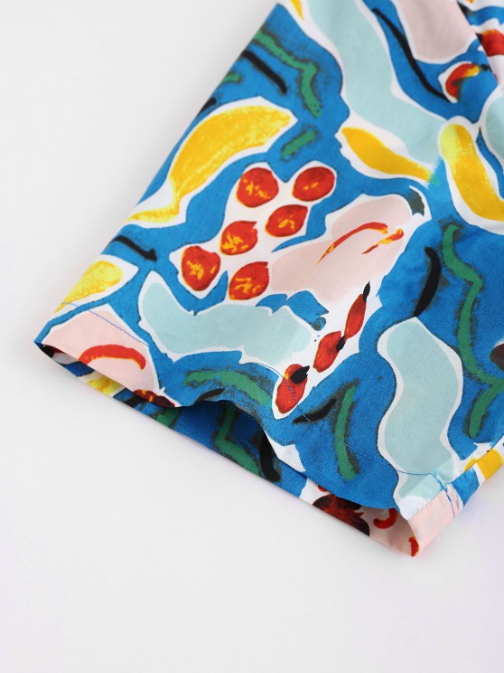 Fruit Painting Shirt And Drawstring Shorts - Grafton Collection