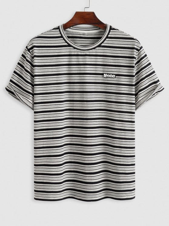Casual Striped T Shirt And Drawstring Shorts - Grafton Collection