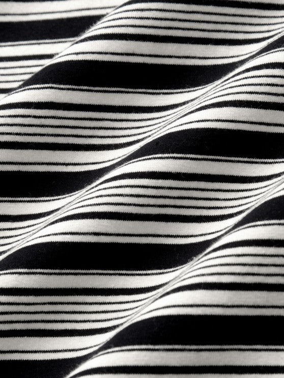 Casual Striped T Shirt And Drawstring Shorts - Grafton Collection