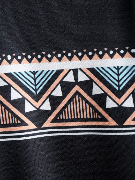 Geometric Pattern T Shirt And Shorts - Grafton Collection
