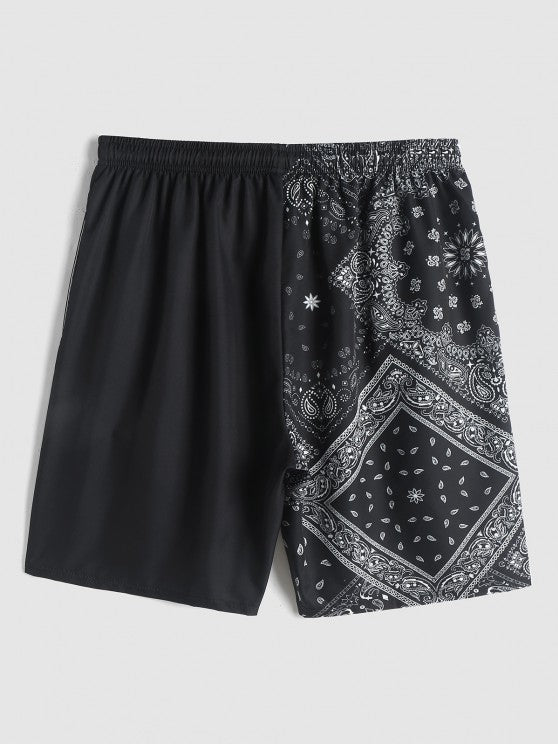 Japanese Printed Round Neck T-Shirt And Shorts - Grafton Collection