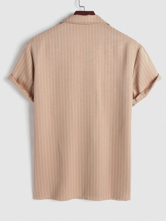 Casual Stripe Pocket Design Shirt And Pant - Grafton Collection