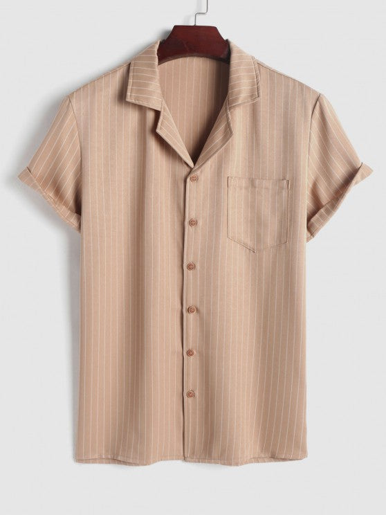 Casual Stripe Pocket Design Shirt And Pant - Grafton Collection