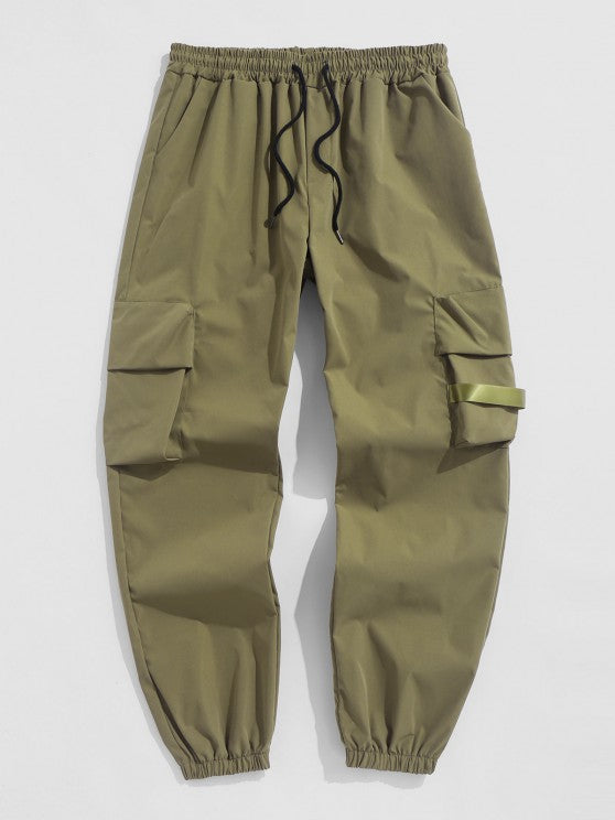 Floral Pattern Shirt And Elastic Cargo Pants - Grafton Collection