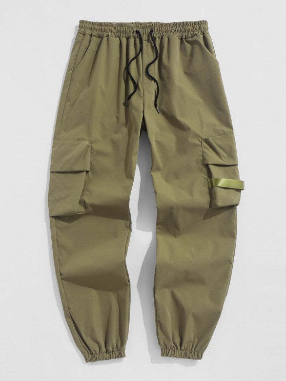 Floral Pattern Shirt And Elastic Cargo Pants - Grafton Collection