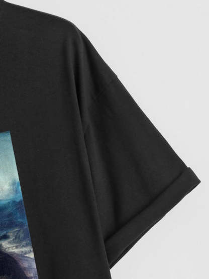 Mona Lisa Printed T Shirt And Shorts - Grafton Collection