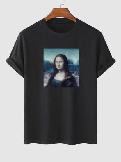 Mona Lisa Printed T Shirt And Shorts - Grafton Collection