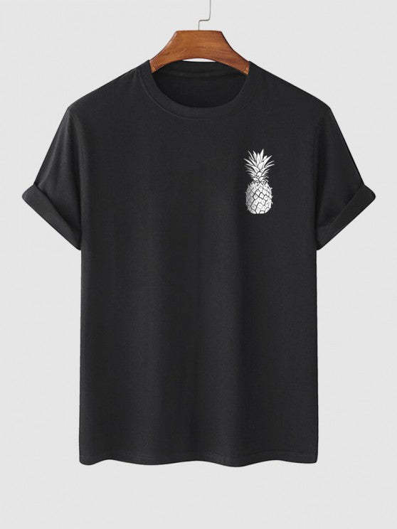 Pineapple Print T Shirt And Drawstring Shorts Set - Grafton Collection