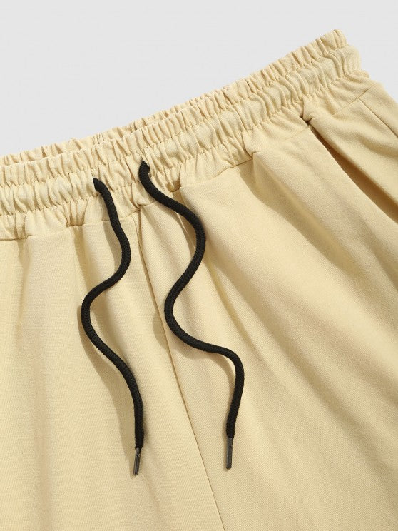 Pineapple Print T Shirt And Drawstring Shorts Set - Grafton Collection