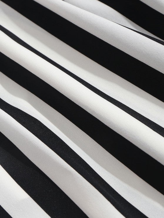 Striped Pattern Shirt And Shorts Set - Grafton Collection