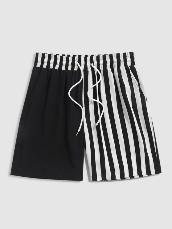 Striped Pattern Shirt And Shorts Set - Grafton Collection