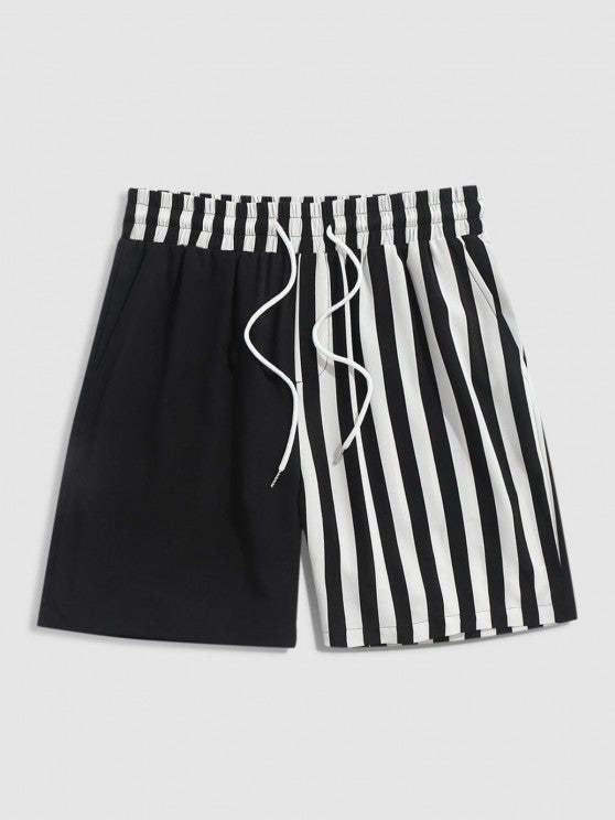 Striped Pattern Shirt And Shorts Set - Grafton Collection