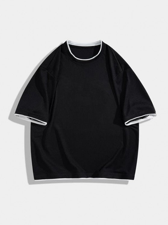 Silk Textured T Shirt And Shorts - Grafton Collection