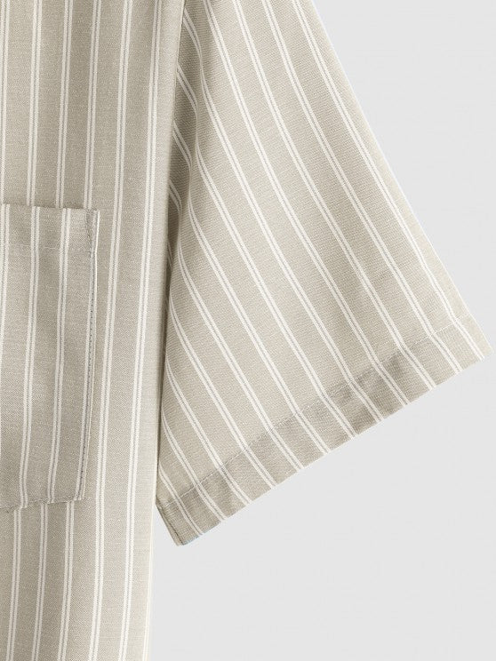 Casual Striped Shirt And Shorts Set - Grafton Collection