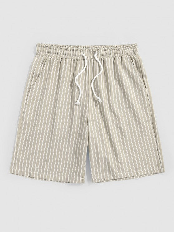 Casual Striped Shirt And Shorts Set - Grafton Collection