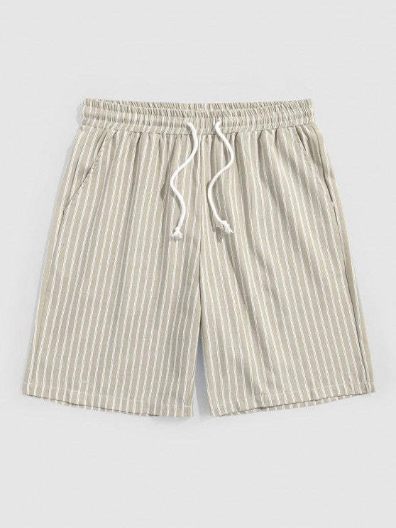 Casual Striped Shirt And Shorts Set - Grafton Collection