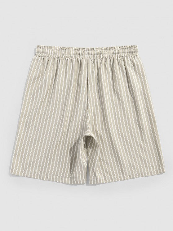 Casual Striped Shirt And Shorts Set - Grafton Collection