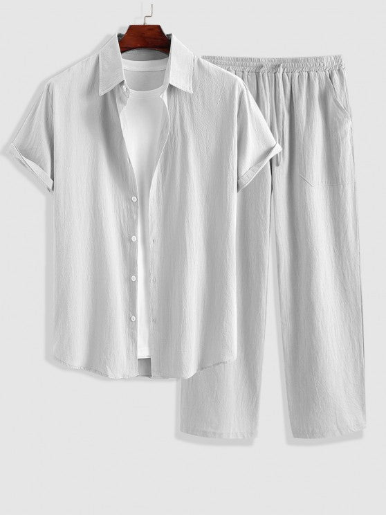 Casual Short Sleeves Shirt And Pant - Grafton Collection