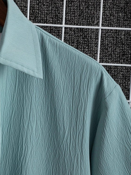 Linen Blend Shirt And Casual Pants Set - Grafton Collection