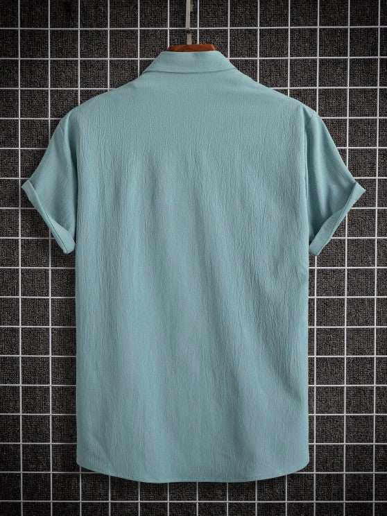 Linen Blend Shirt And Casual Pants Set - Grafton Collection