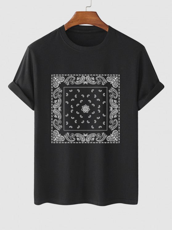 Graphic Printed Short Sleeves T Shirt And Shorts - Grafton Collection