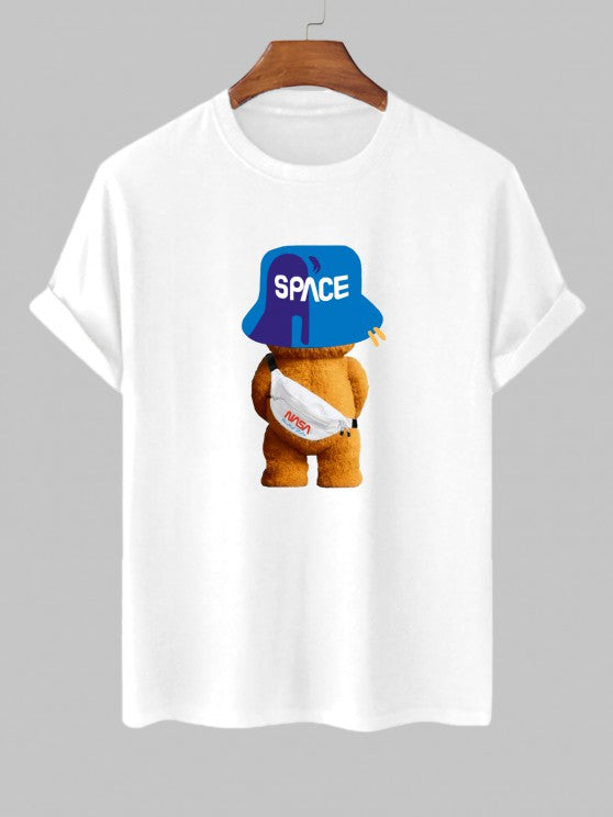 Bear Pattern T Shirt And Sports Shorts Set - Grafton Collection