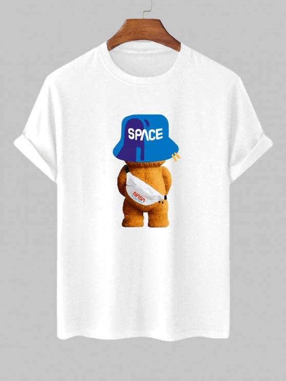 Bear Pattern T Shirt And Sports Shorts Set - Grafton Collection
