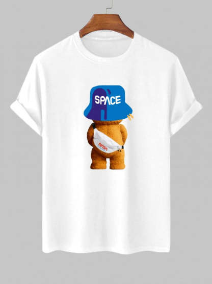 Bear Pattern T Shirt And Sports Shorts Set - Grafton Collection