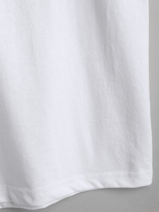 Palm Tree Printed Tank Top And Shorts - Grafton Collection