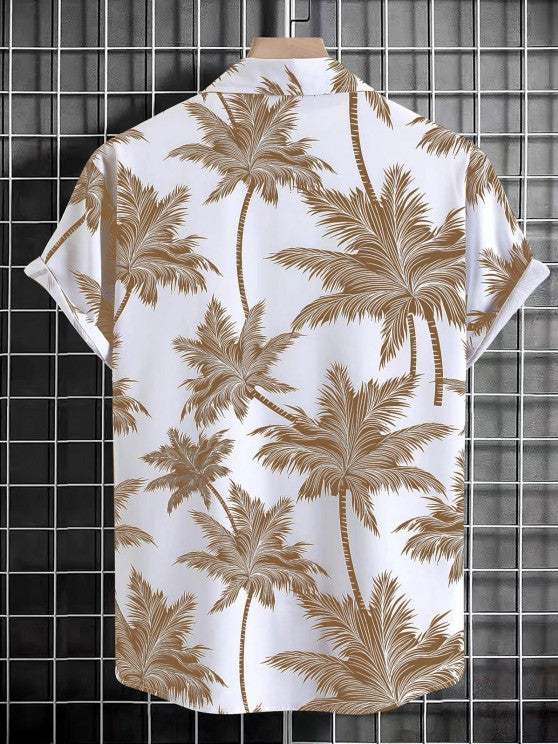 Coconut Tree Printed Shirt And Shorts - Grafton Collection