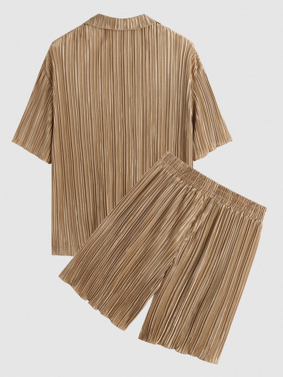 Textured Shirt And Shorts - Grafton Collection