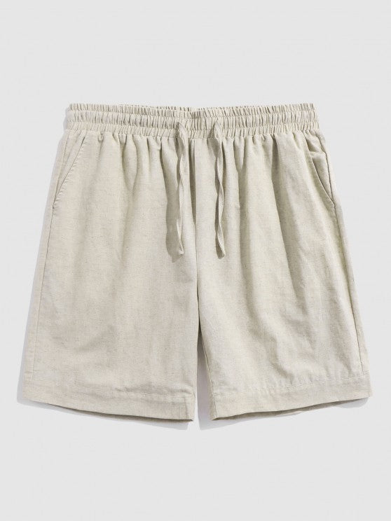 Plain Button Fly Shirt And Drawstring Shorts - Grafton Collection