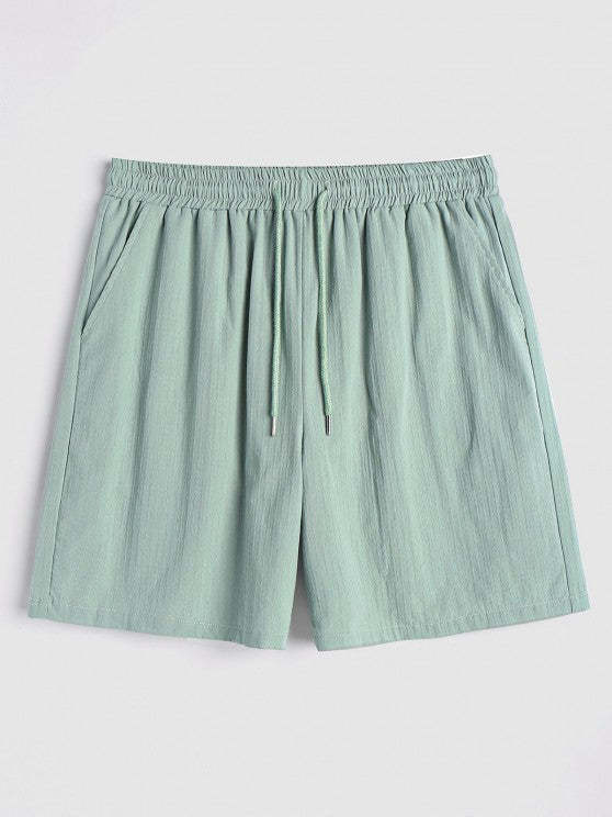 Textured Front Pocket Shirt With Bermuda Shorts Set - Grafton Collection