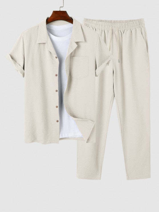 Casual Collar Shirt And Pants - Grafton Collection