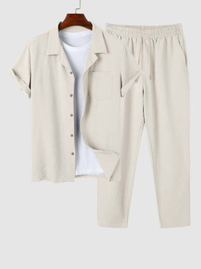 Casual Collar Shirt And Pants - Grafton Collection