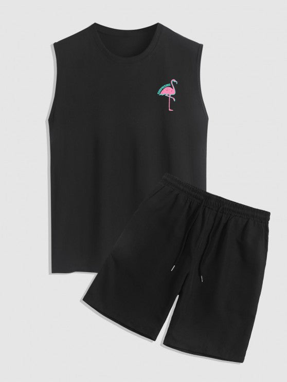 Flamingo Printed Top And Shorts - Grafton Collection