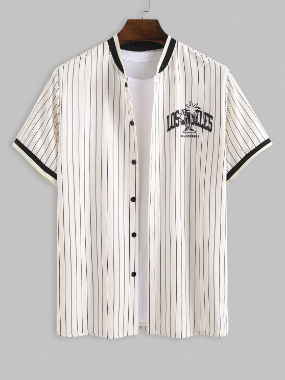 Coconut Tree Pattern Shirt And Shorts Set - Grafton Collection