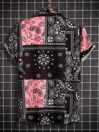 Floral Print Pattern Shirt And Shorts Set - Grafton Collection