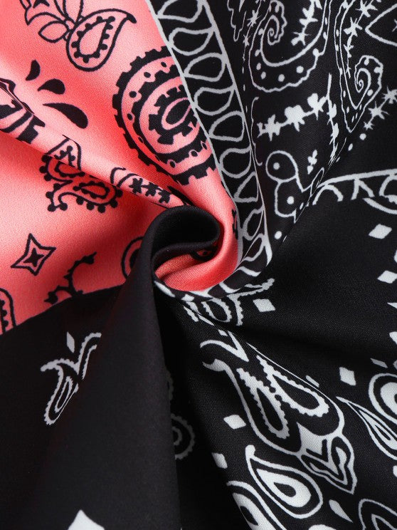 Floral Print Pattern Shirt And Shorts Set - Grafton Collection