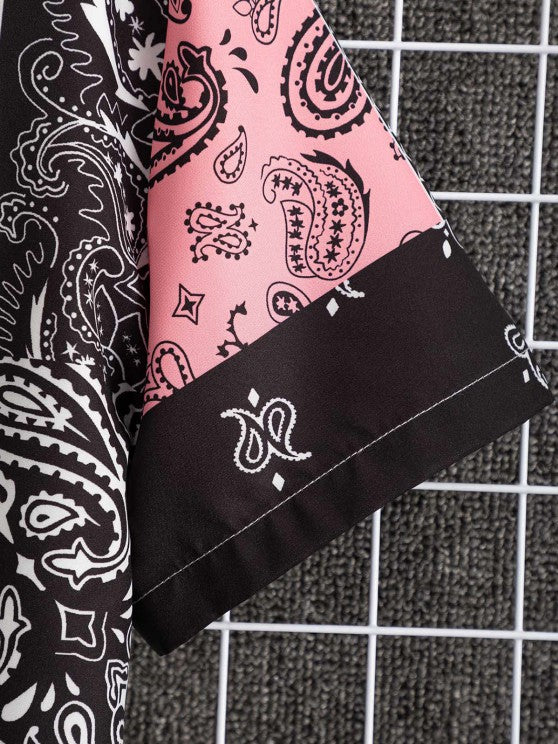 Floral Print Pattern Shirt And Shorts Set - Grafton Collection