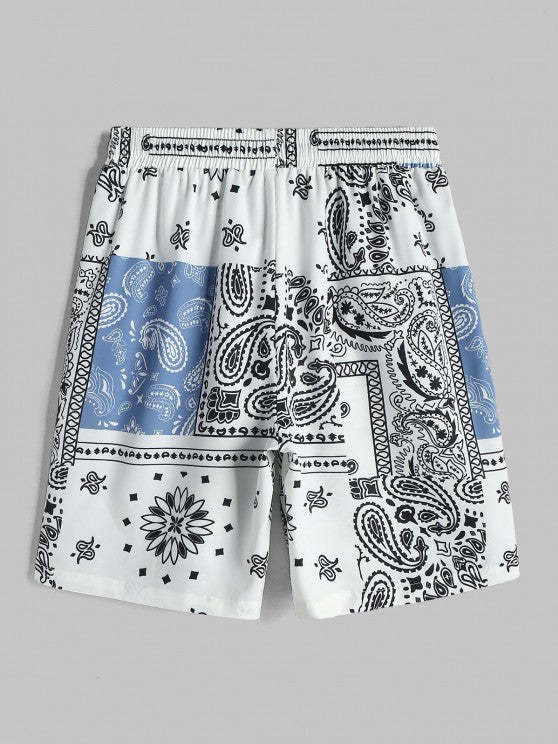 Floral Print Pattern Shirt And Shorts Set - Grafton Collection