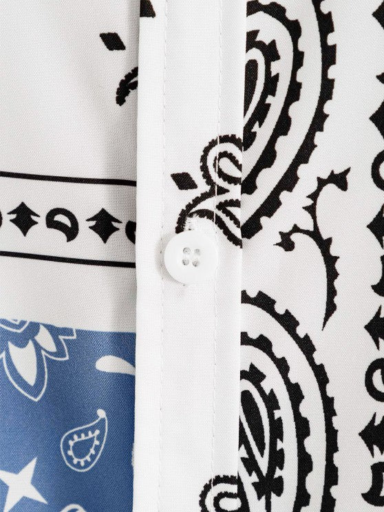 Floral Print Pattern Shirt And Shorts Set - Grafton Collection