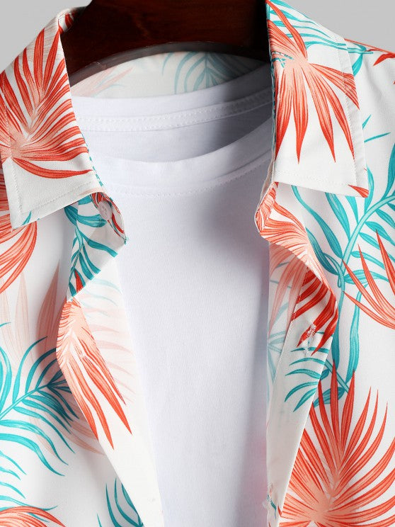 Leaves Pattern Shirt And Shorts - Grafton Collection