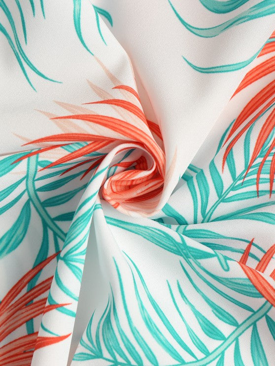 Leaves Pattern Shirt And Shorts - Grafton Collection