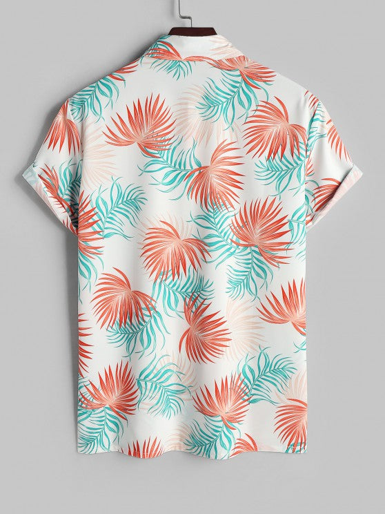 Leaves Pattern Shirt And Shorts - Grafton Collection