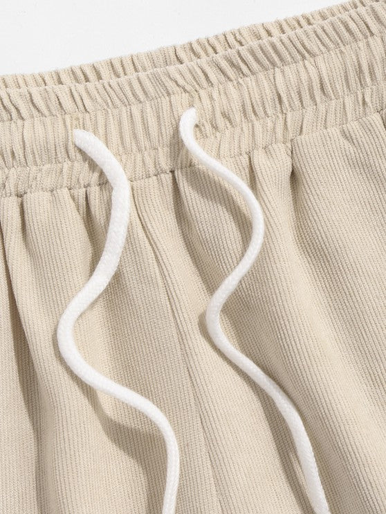 Ribbed Short Sleeves T Shirt And Shorts - Grafton Collection