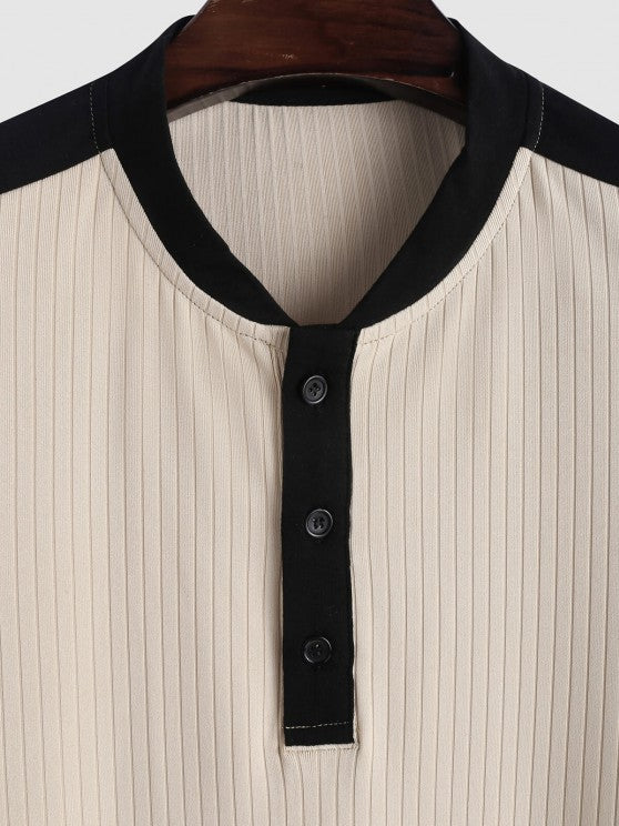 Ribbed Short Sleeves T Shirt And Shorts - Grafton Collection