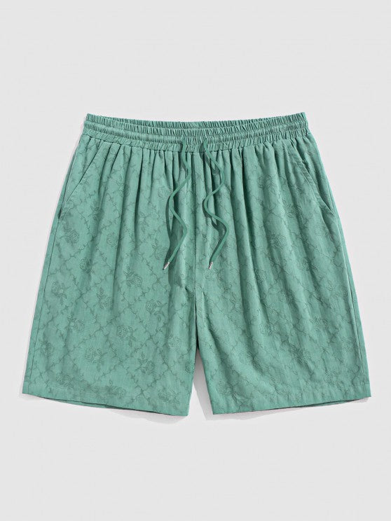 Short Sleeves Shirt And Drawstring Shorts - Grafton Collection